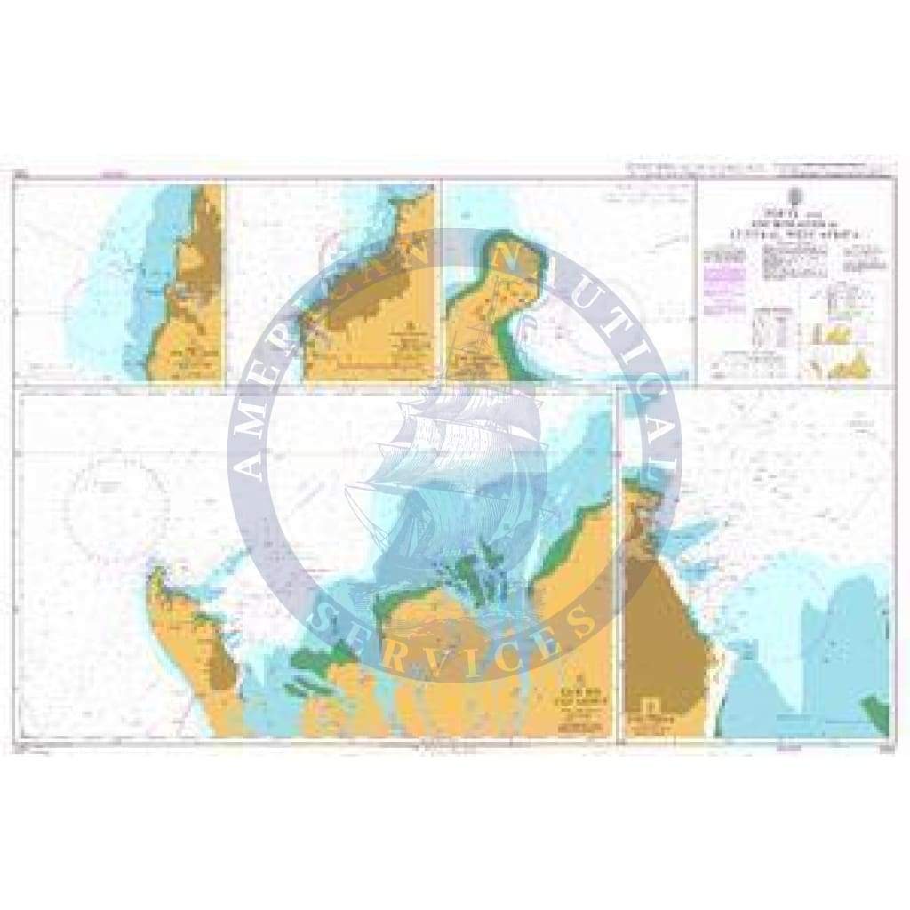 British Admiralty Nautical Chart  1322: Ports and Anchorages in Central West Africa