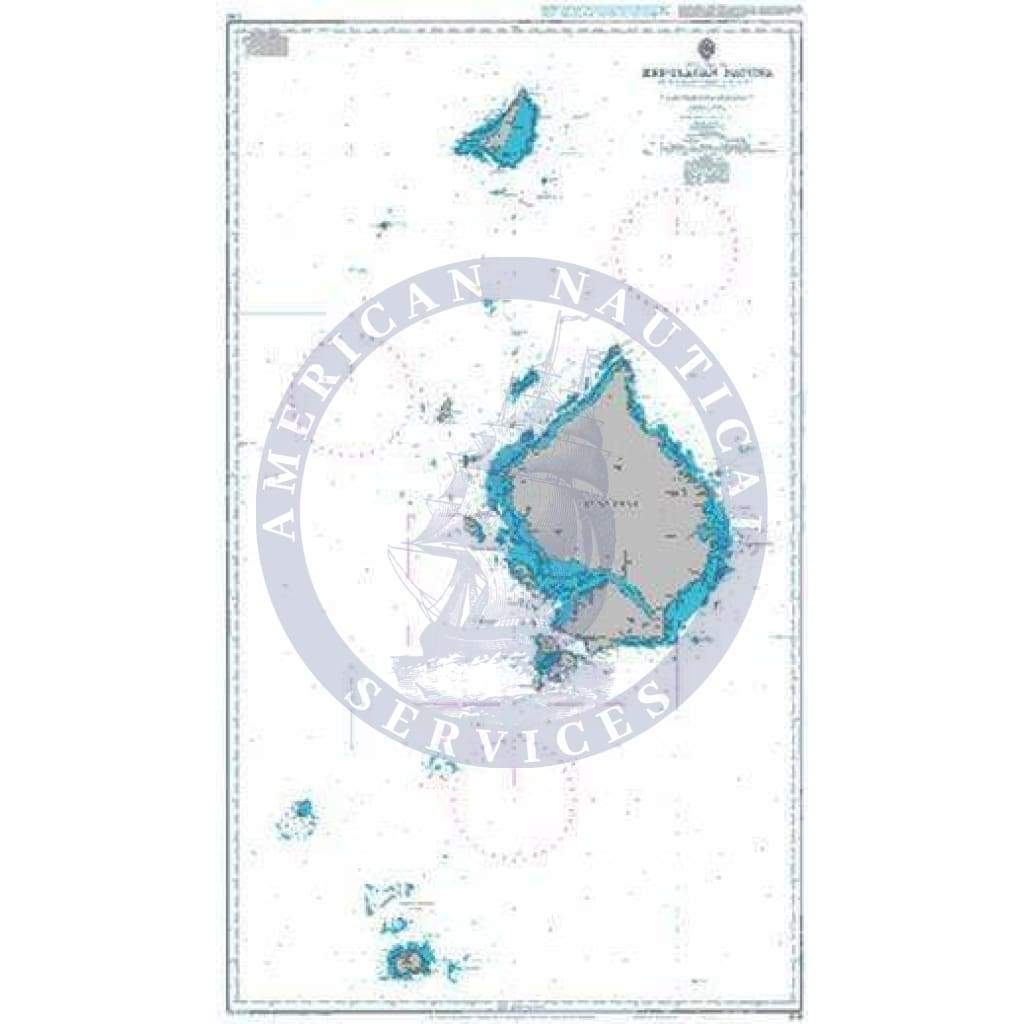 British Admiralty Nautical Chart  1348: South China Sea, Indonesia, Kepulauan Natuna