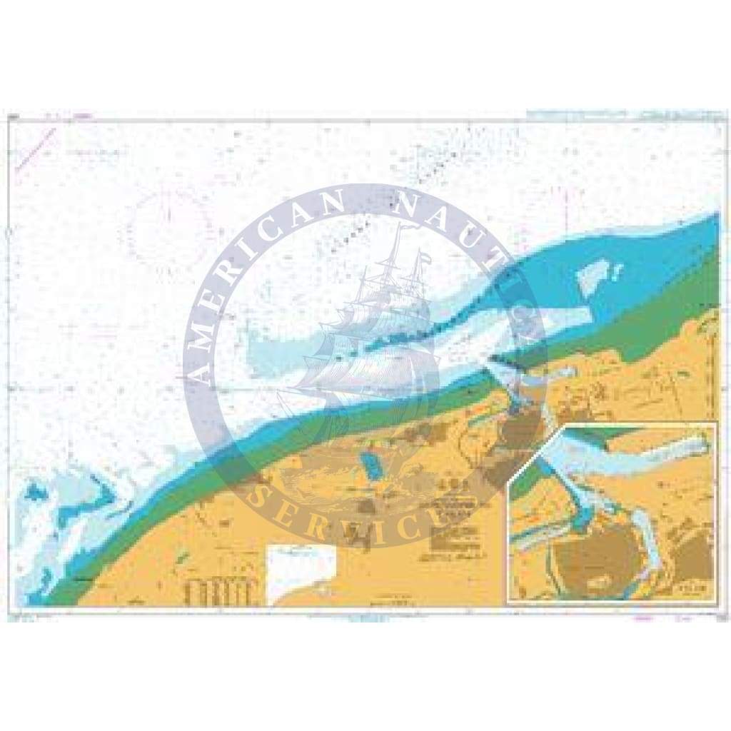 British Admiralty Nautical Chart 1351: France - North Coast, Approaches to Calais