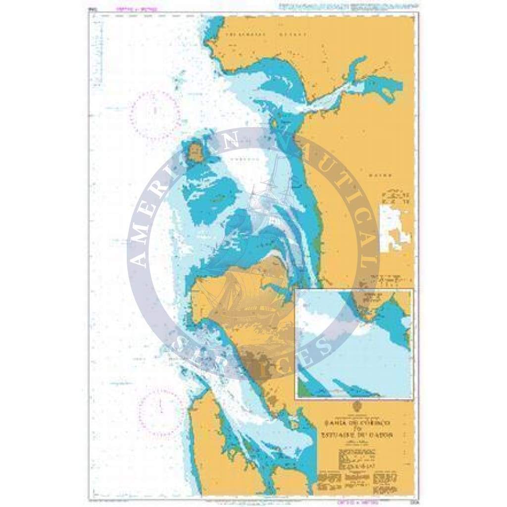 British Admiralty Nautical Chart 1356: Africa - West Coast, Equatorial Guinea and Gabon, Bahía de Corisco to Estuaire du Gabon
