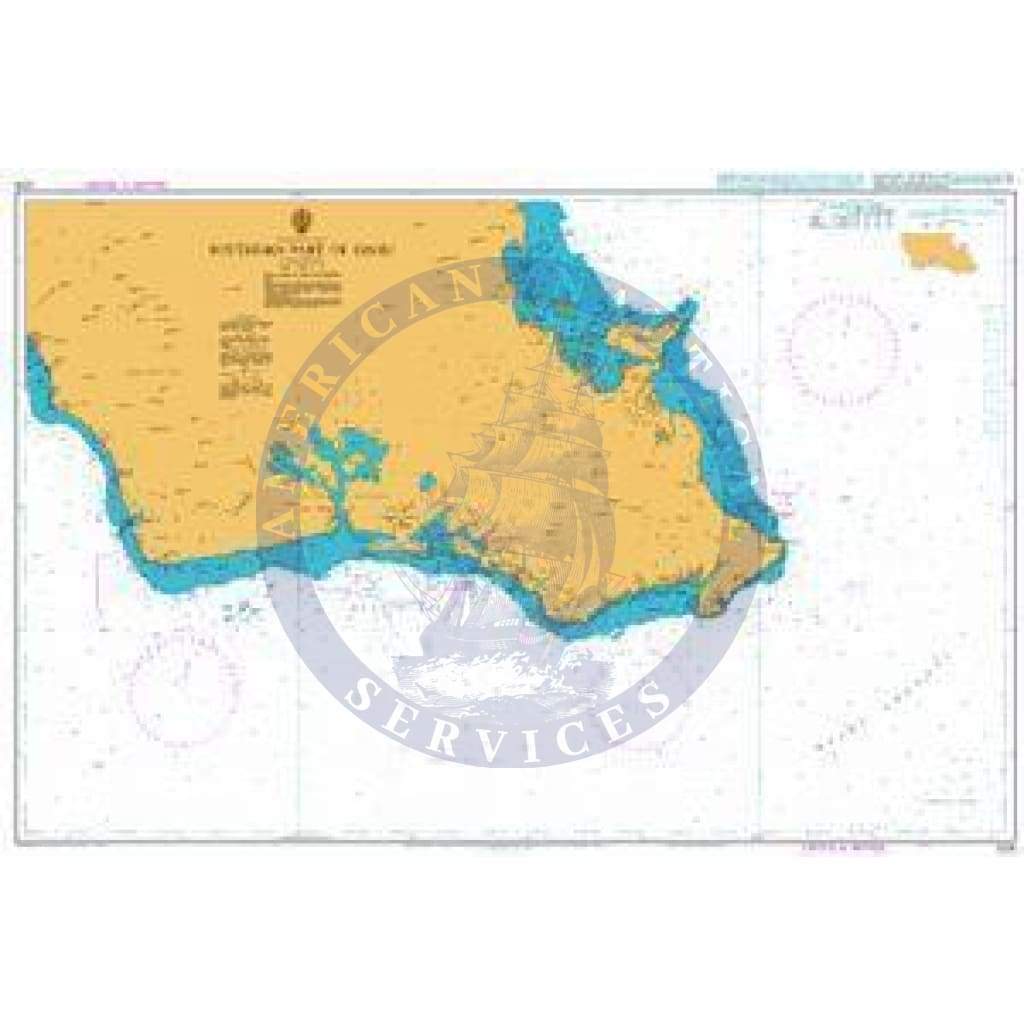 British Admiralty Nautical Chart 1378: Southern Part of Oahu