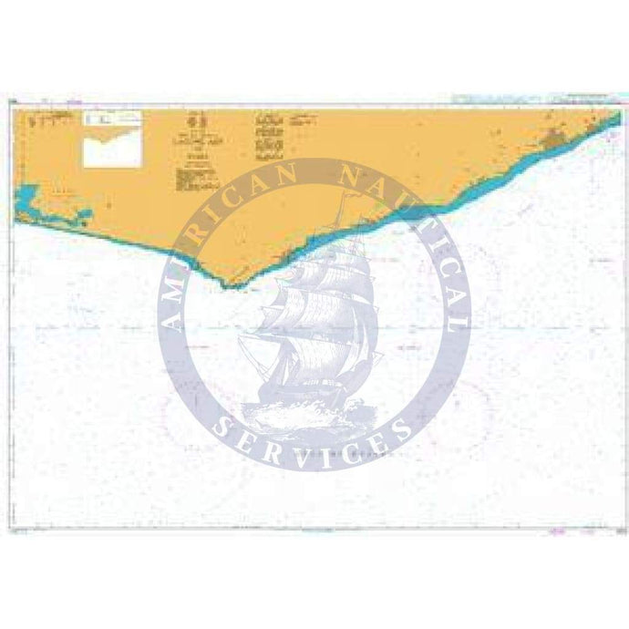 British Admiralty Nautical Chart 1383: Lagune Aby to Tema