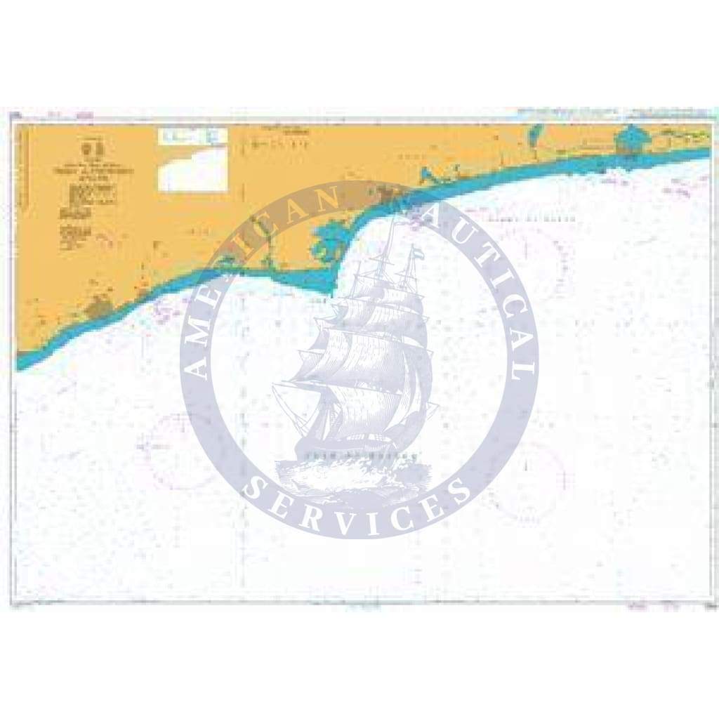 British Admiralty Nautical Chart 1384: Tema to Cotonou