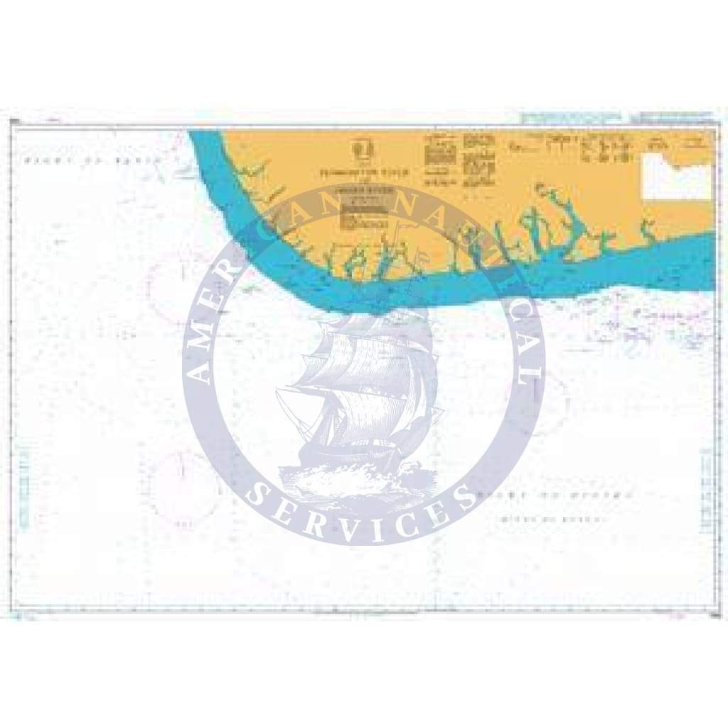 British Admiralty Nautical Chart 1386: Pennington River to Opobo River