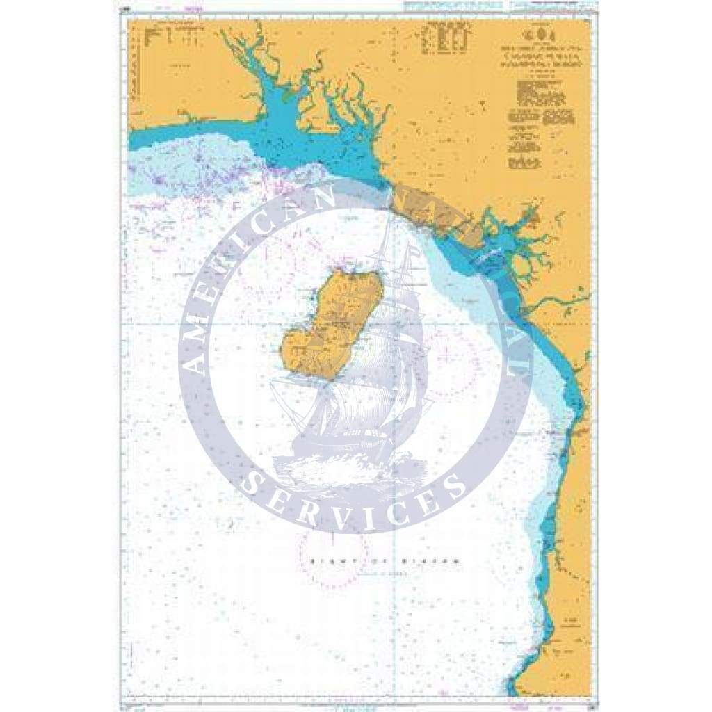 British Admiralty Nautical Chart 1387: Calabar to Bata including Isla de Bioko