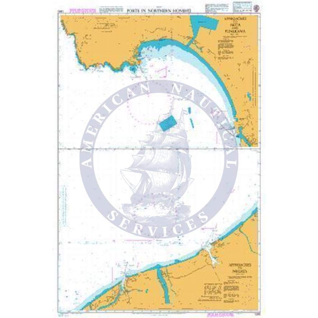 British Admiralty Nautical Chart  1390: Ports in Northern Honshu