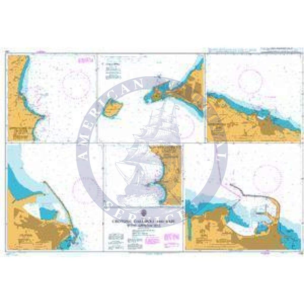British Admiralty Nautical Chart  140: Italy, Crotone, Gallipoli and Bari with Approaches
