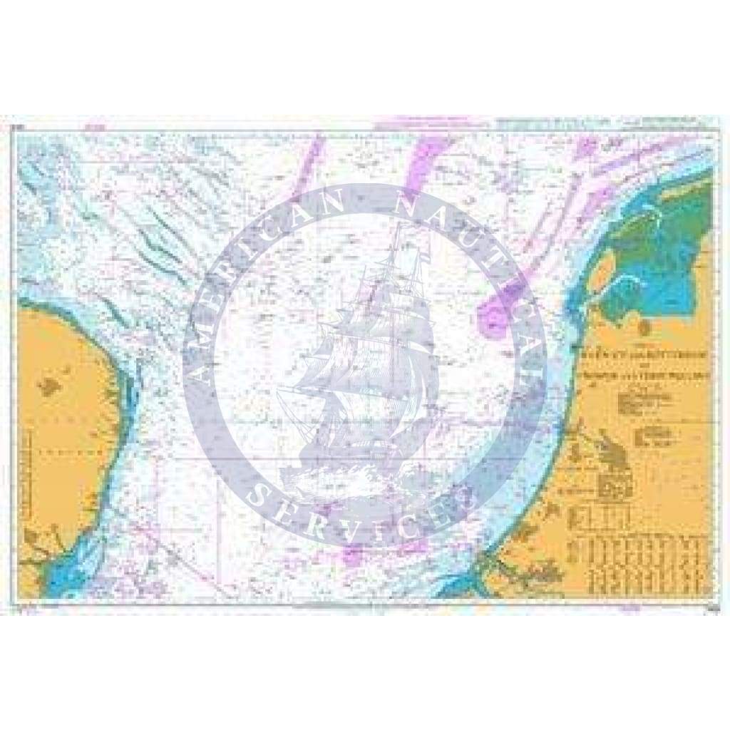 British Admiralty Nautical Chart 1408: Harwich and Rotterdam to Cromer and Terschelling