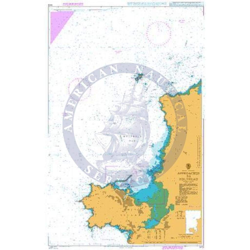 British Admiralty Nautical Chart 1413: Wales – Anglesey, Approaches to Holyhead