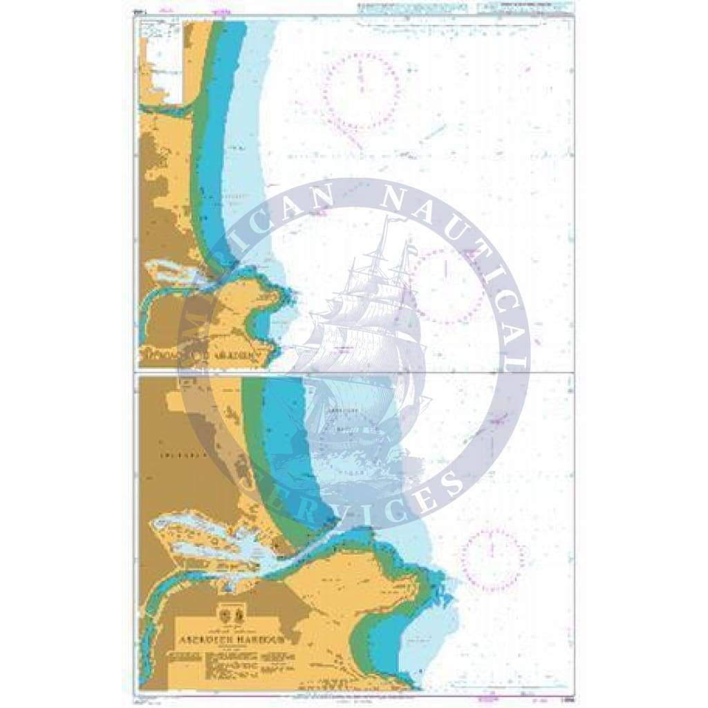 British Admiralty Nautical Chart 1446: Aberdeen Harbour
