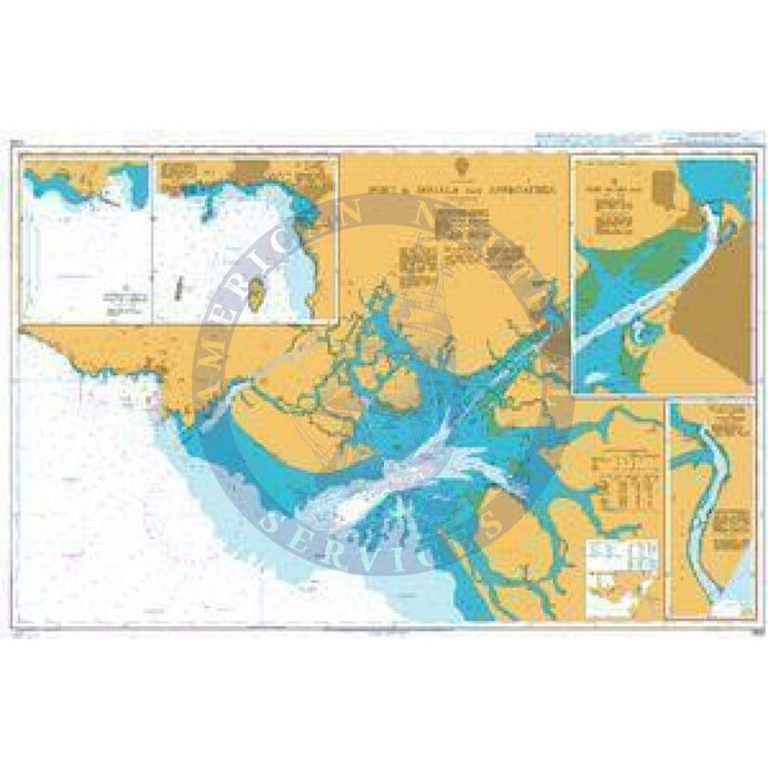 British Admiralty Nautical Chart 1456: Port de Douala and Approaches