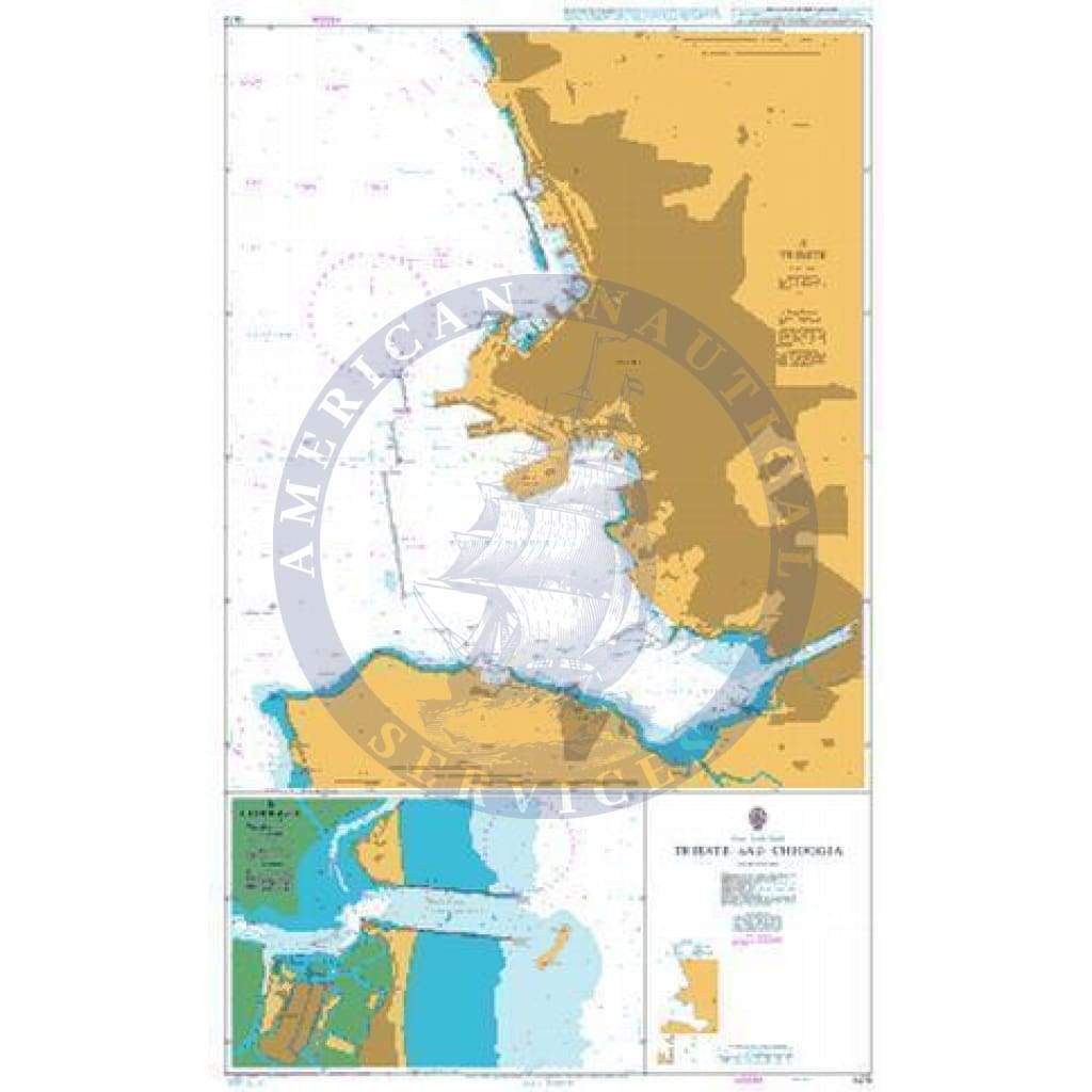 British Admiralty Nautical Chart 1473: Italy - East Coast, Trieste and Approaches