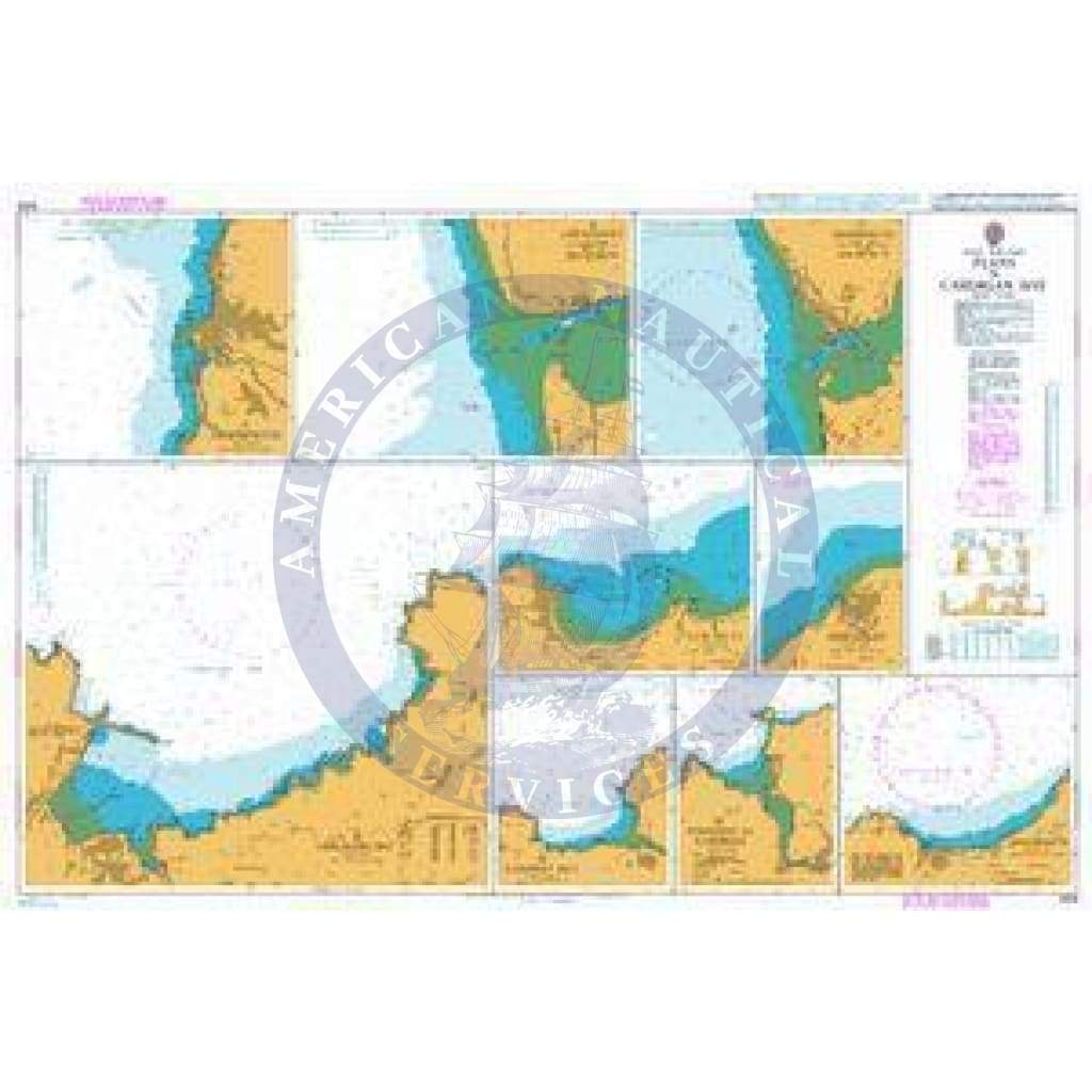 British Admiralty Nautical Chart 1484: Wales – West Coast, Plans in Cardigan Bay