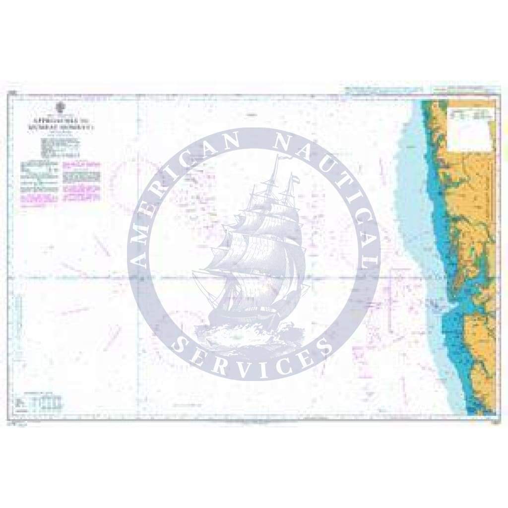 British Admiralty Nautical Chart 1487: Approaches to Mumbai (Bombay)