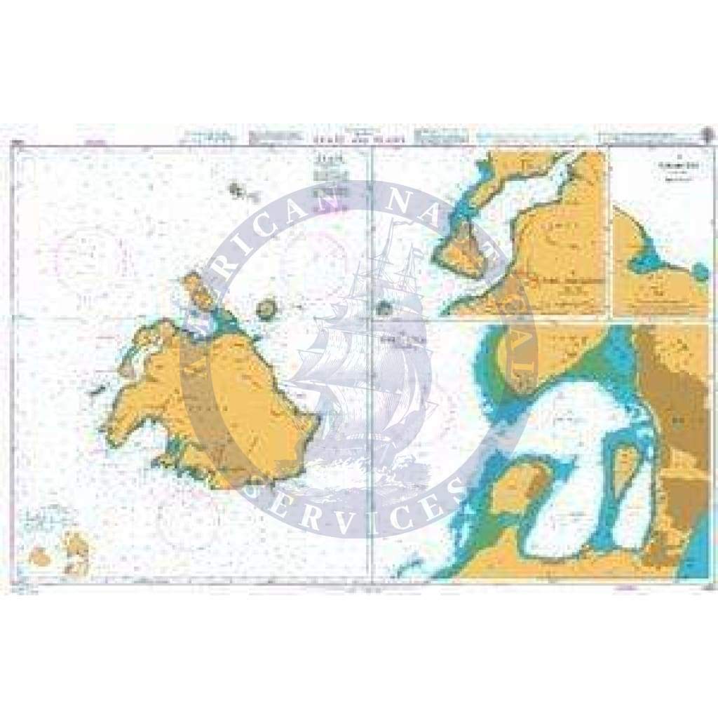 British Admiralty Nautical Chart 1494: South Pacific Ocean, Vanuatu, Éfaté and Plans. Efate