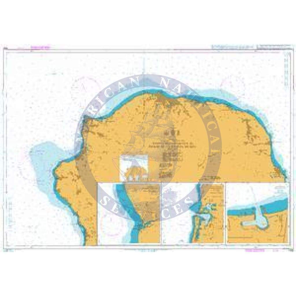 British Admiralty Nautical Chart 1495: Indian Ocean, La Réunion – Northern Part, Pointe des Châteaux to Pointe de la Rivière du Mât