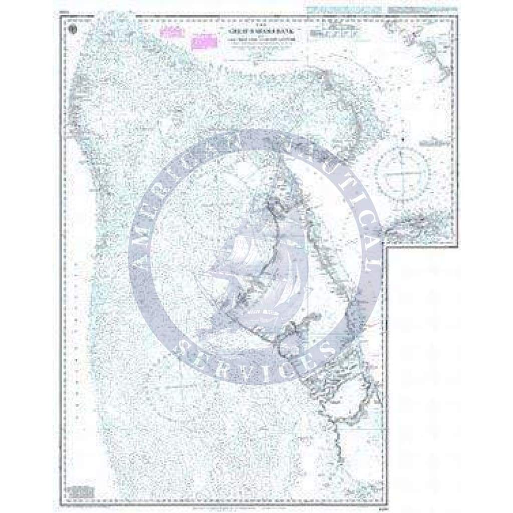 British Admiralty Nautical Chart  1496: The Great Bahama Bank, Sheet 1, From Great Isaac to 23°40' N. Latitude (Replaced by BA Chart 2996)