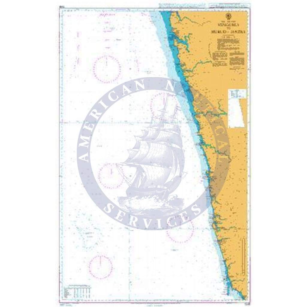 British Admiralty Nautical Chart 1508: Vengurla to Murud-Janjira