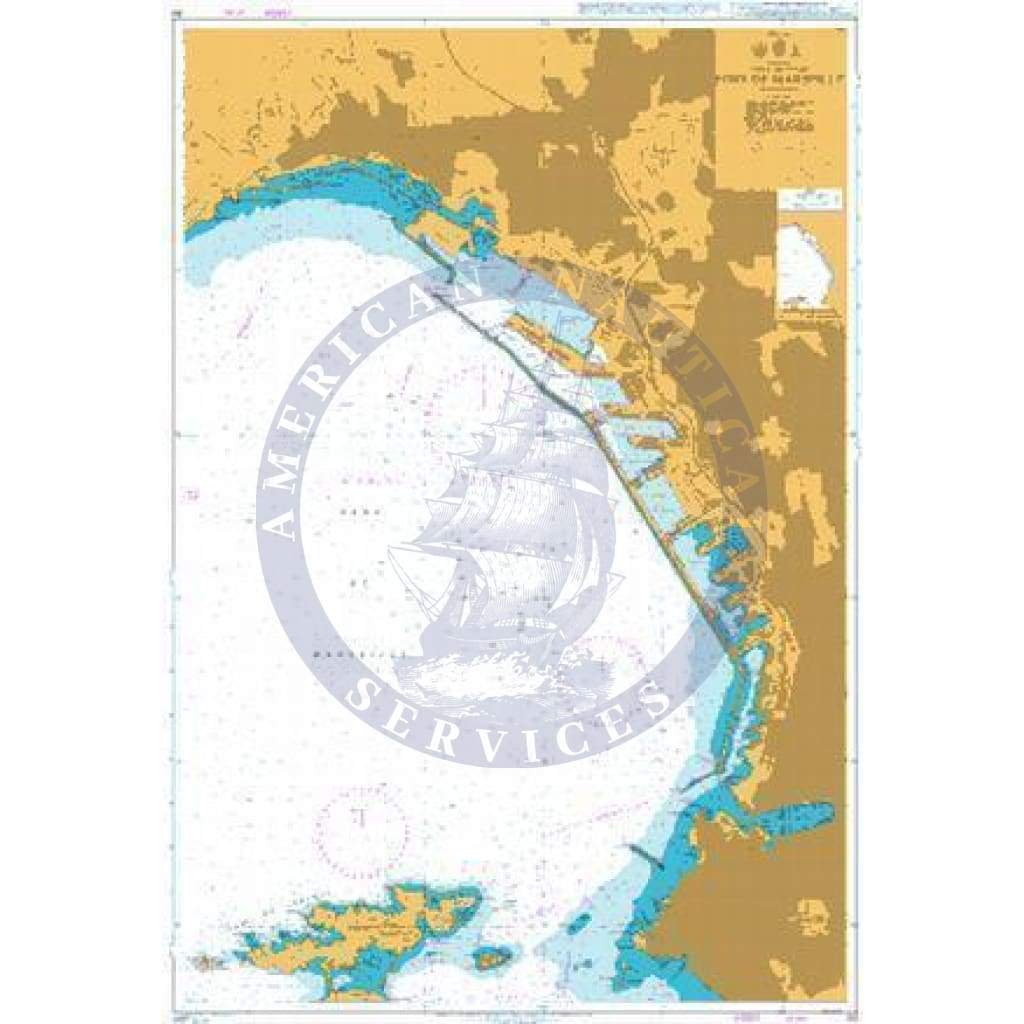 British Admiralty Nautical Chart 151: France – South Coast, Port of Marseille