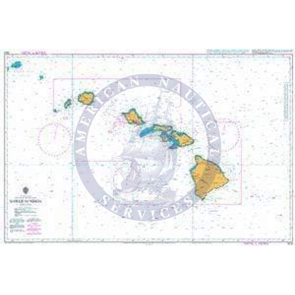 British Admiralty Nautical Chart  1510: Hawaii to Nihoa