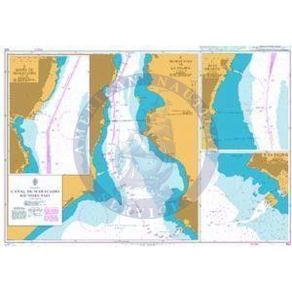 British Admiralty Nautical Chart  1521: Venezuela, Canal de Maracaibo, Southern Part