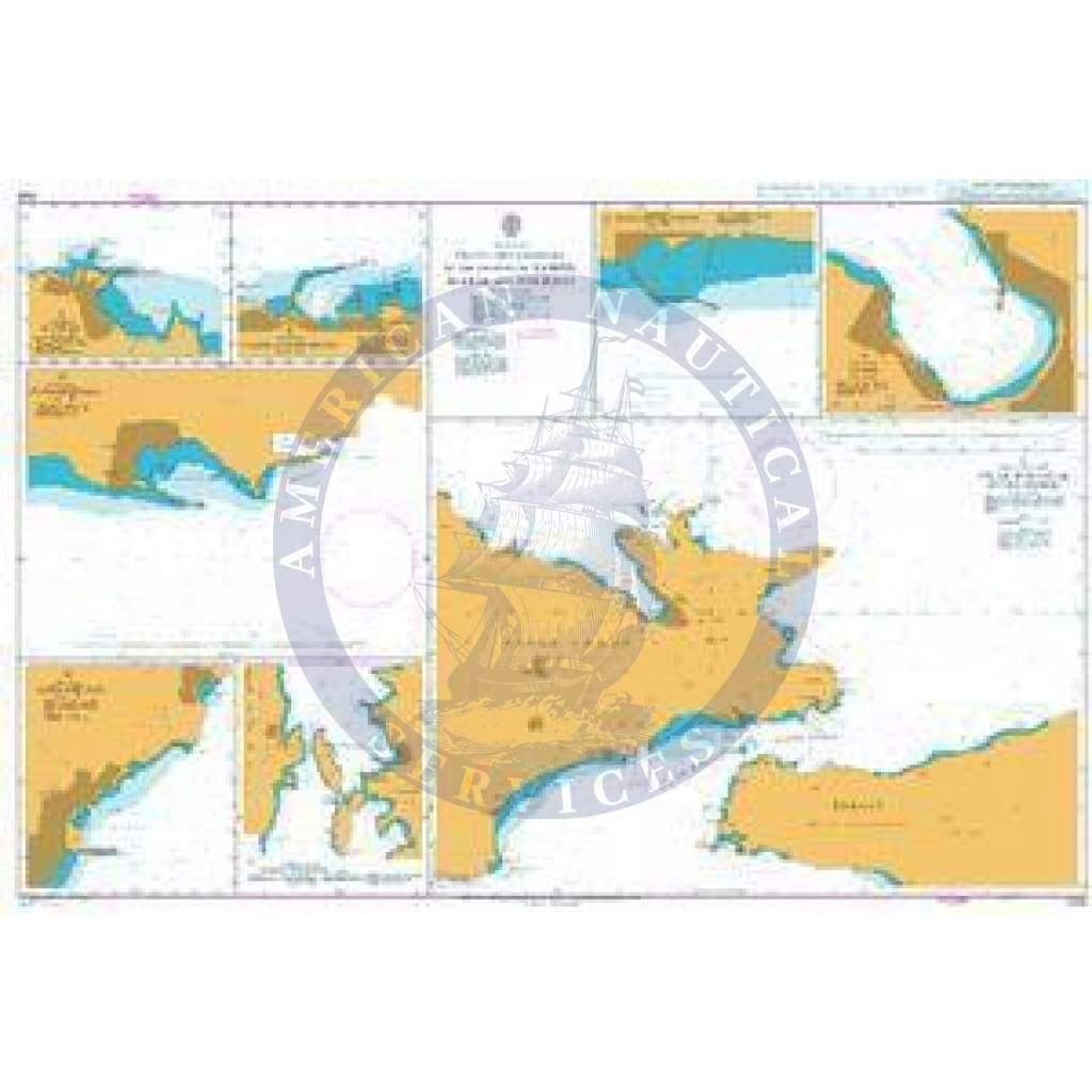 British Admiralty Nautical Chart 1526: Aegean Sea, Straits and Harbours in the Islands of Sámos, Ikaría and Foúrnoi