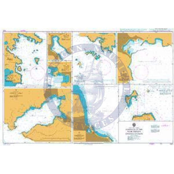 British Admiralty Nautical Chart 1531: Aegean Sea – Greece, Harbours in the Northern Dodekánisos