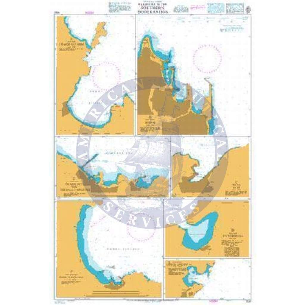 British Admiralty Nautical Chart  1532: Harbours in the Southern Dodekanisos