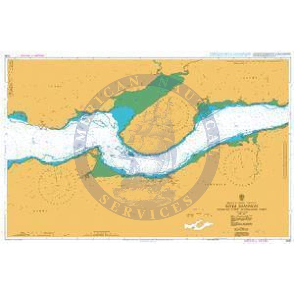 British Admiralty Nautical Chart 1548: River Shannon Ardmore Point to Rinealon Point