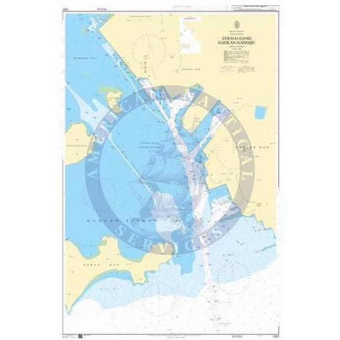 British Admiralty Nautical Chart 1557: South China Sea, Gaolan Liedao, Zhuhai Gang, Gaolan Gangqu