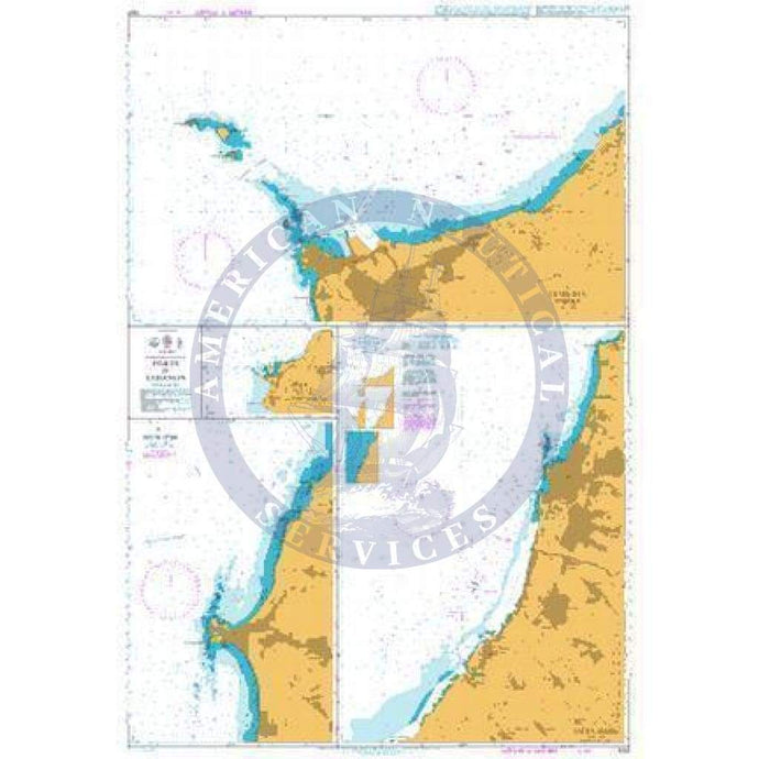 British Admiralty Nautical Chart 1561: Ports in Lebanon