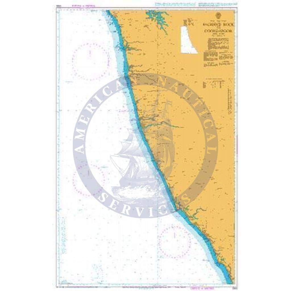 British Admiralty Nautical Chart 1564: Sacrifice Rock to Coondapoor
