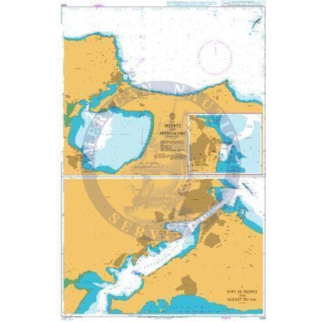 British Admiralty Nautical Chart 1569: Tunisia, Bizerte and Approaches