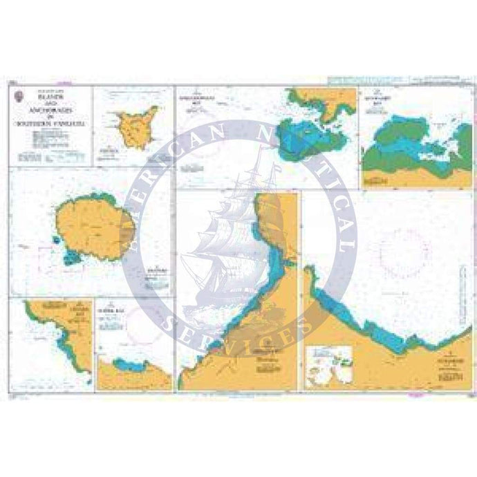 British Admiralty Nautical Chart 1581: South Pacific Ocean, Islands and Anchorages in Southern Vanuatu