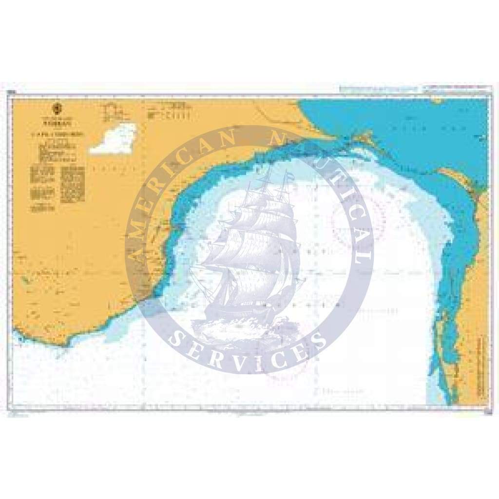 British Admiralty Nautical Chart 1586: Pamban to Cape Comorin