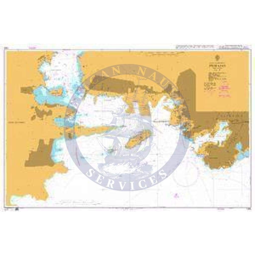 British Admiralty Nautical Chart 1596: Greece - Saronikós Kólpos, Peiraiás