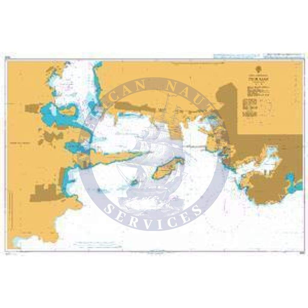 British Admiralty Nautical Chart 1596: Peiraias