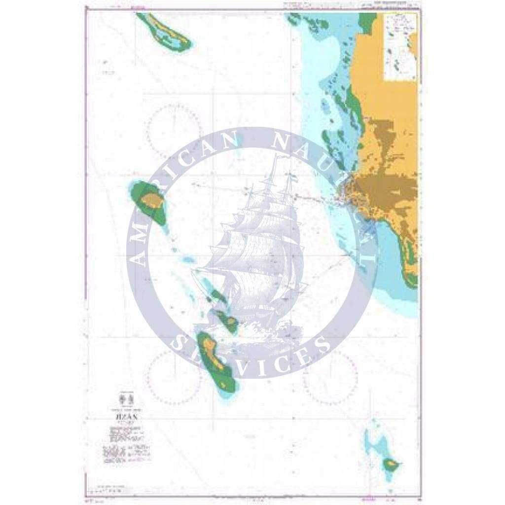British Admiralty Nautical Chart 16: Jizan