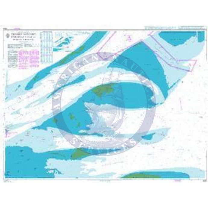 British Admiralty Nautical Chart 1606: England - East Coast, Thames Estuary, Fisherman's Gat to Princes Channel