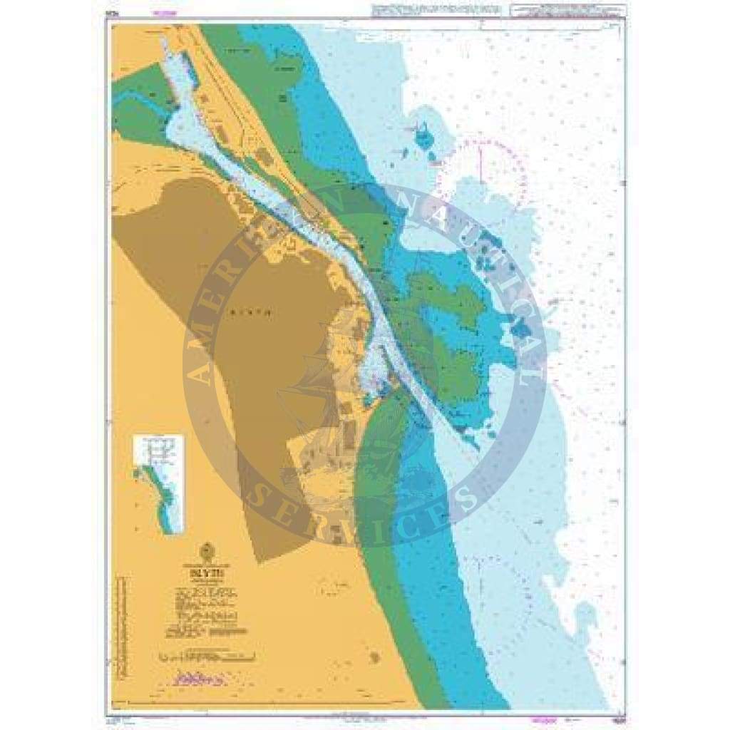 British Admiralty Nautical Chart 1626: Blyth