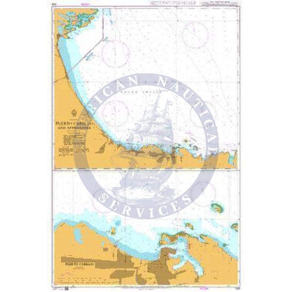 British Admiralty Nautical Chart 1628: Venezuela, Puerto Cabello and Approaches. Puerto Cabello