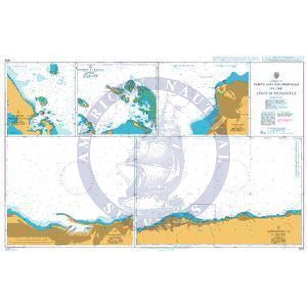 British Admiralty Nautical Chart 1629: Ports and Anchorages on the Coast of Venezuela