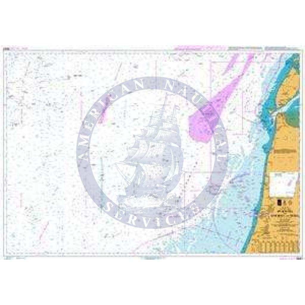 British Admiralty Nautical Chart 1631: DW Routes to Ijmuiden and Texel