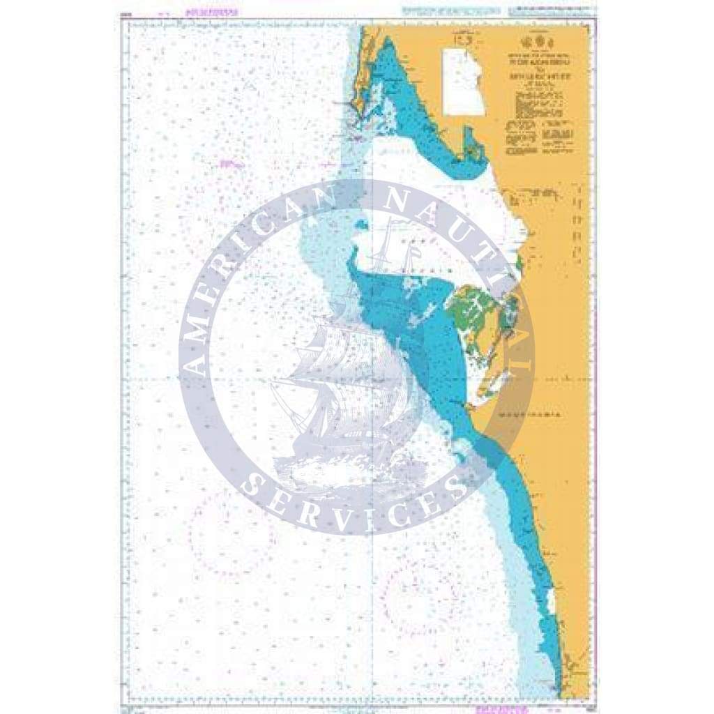 British Admiralty Nautical Chart 1661: Nouadhibou to Nouakchott