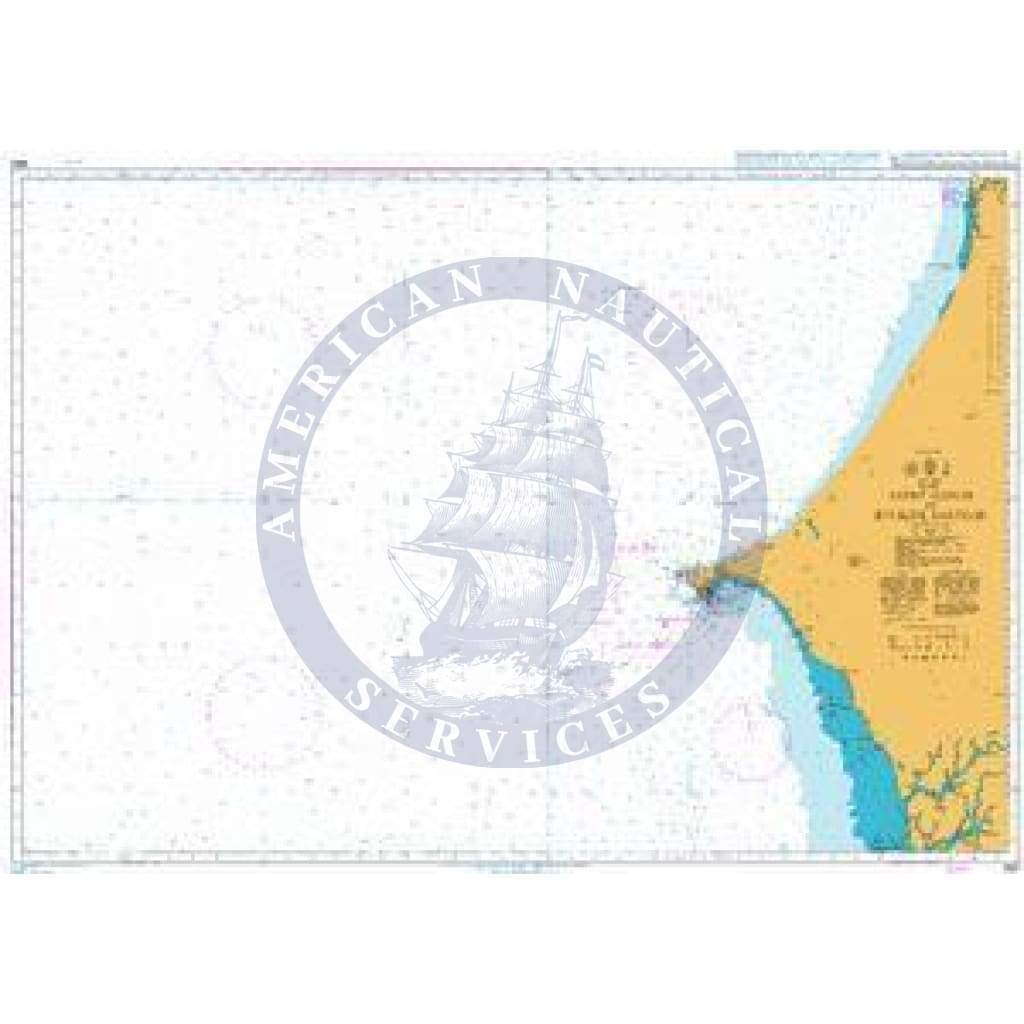 British Admiralty Nautical Chart 1663: Saint - Louis to Riviere Saloum