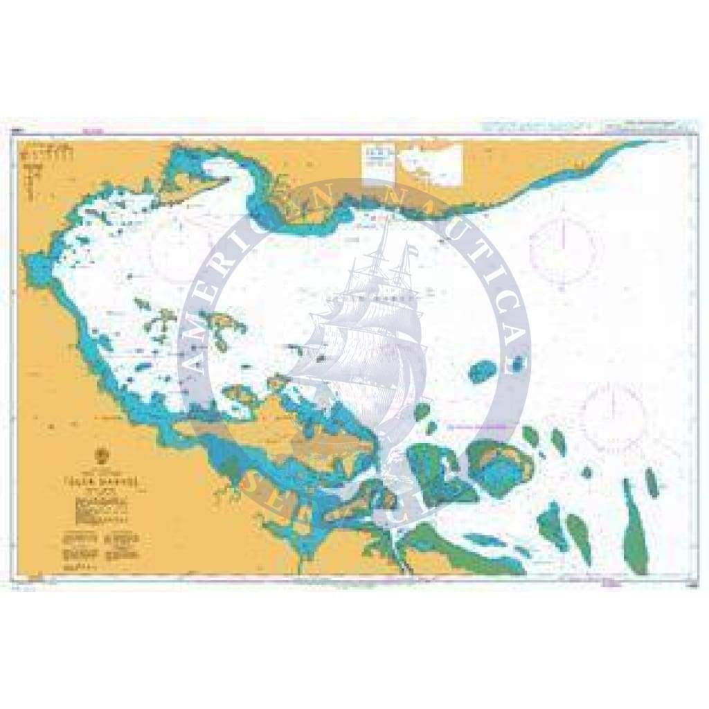 British Admiralty Nautical Chart  1680: Teluk Darvel