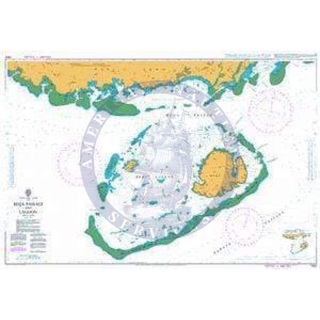 British Admiralty Nautical Chart  1682: Beqa Passage and Lagoon