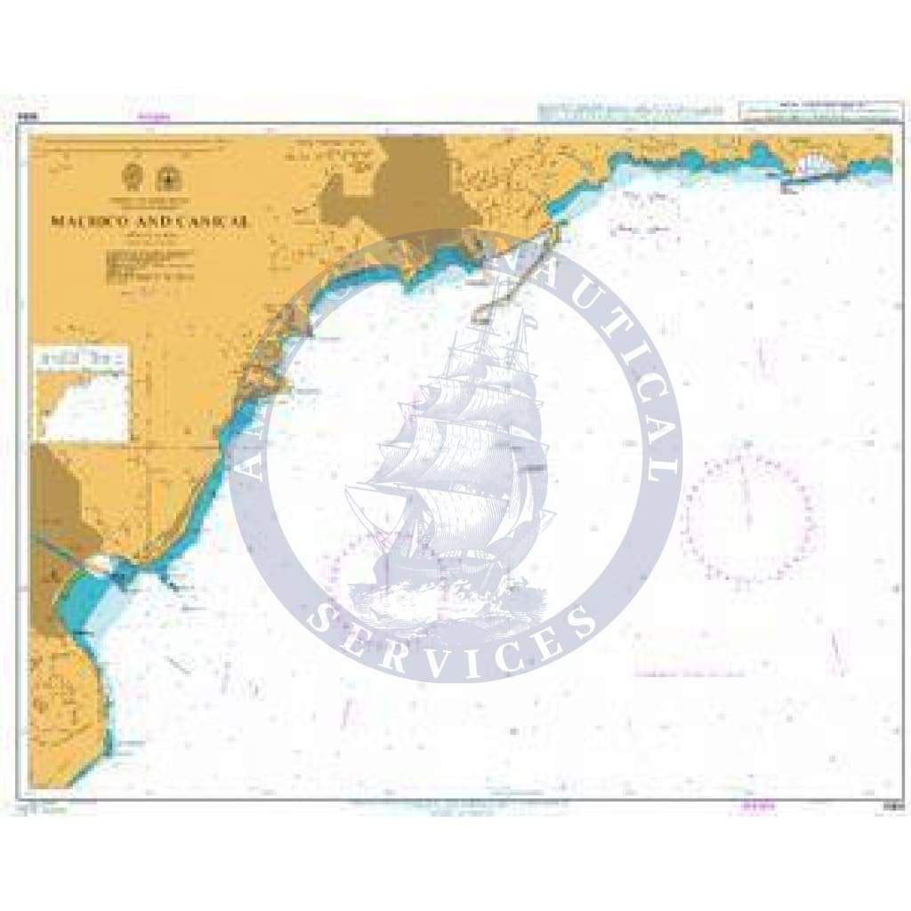 British Admiralty Nautical Chart  1684: Machico and Canical