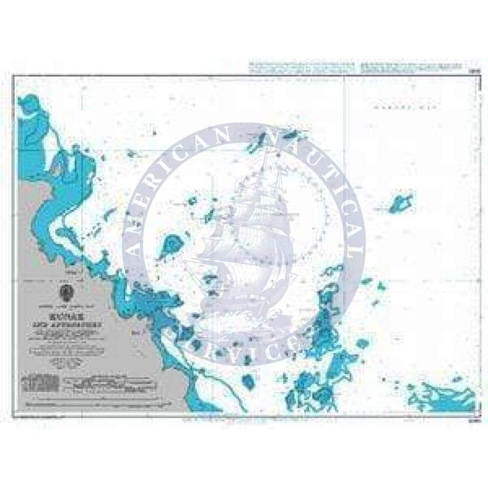 British Admiralty Nautical Chart  1686: Kunak and Approaches