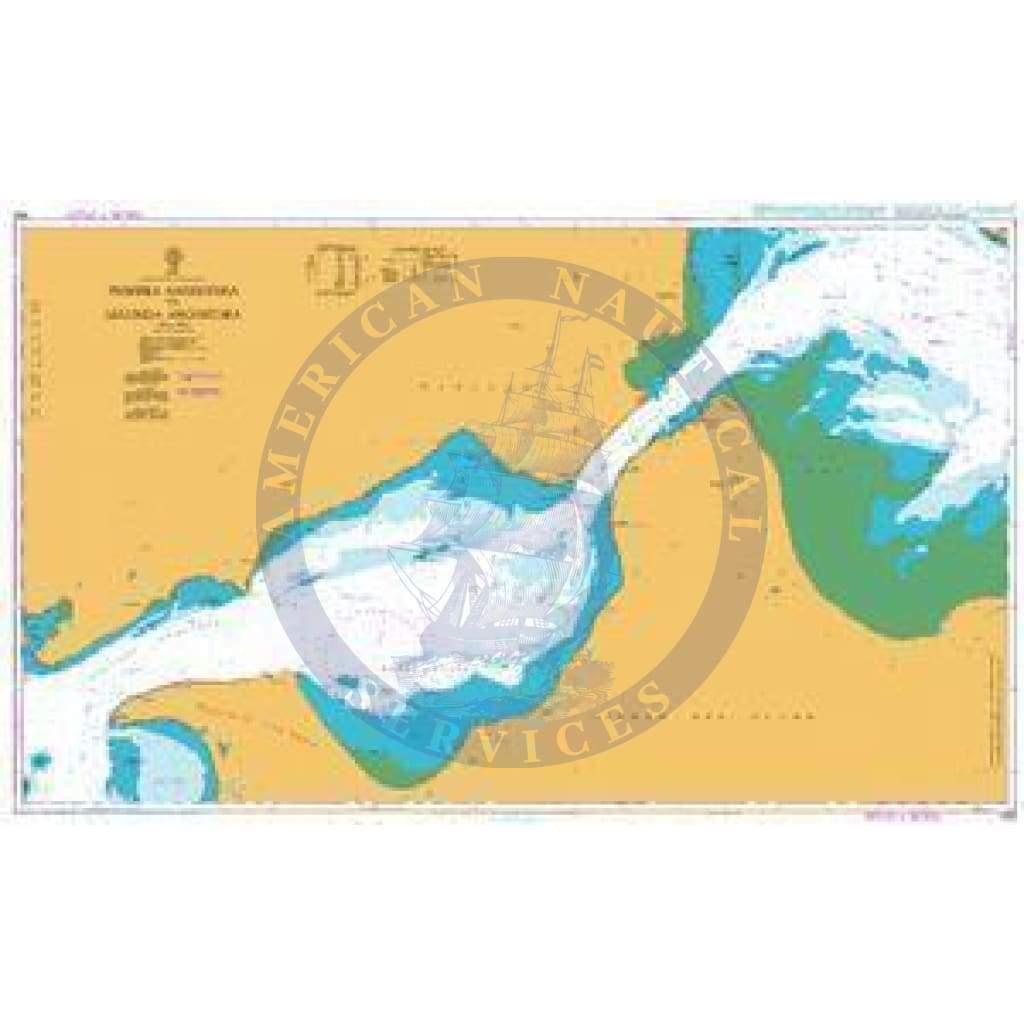 British Admiralty Nautical Chart  1693: Primera Angostura to Segunda Angostura